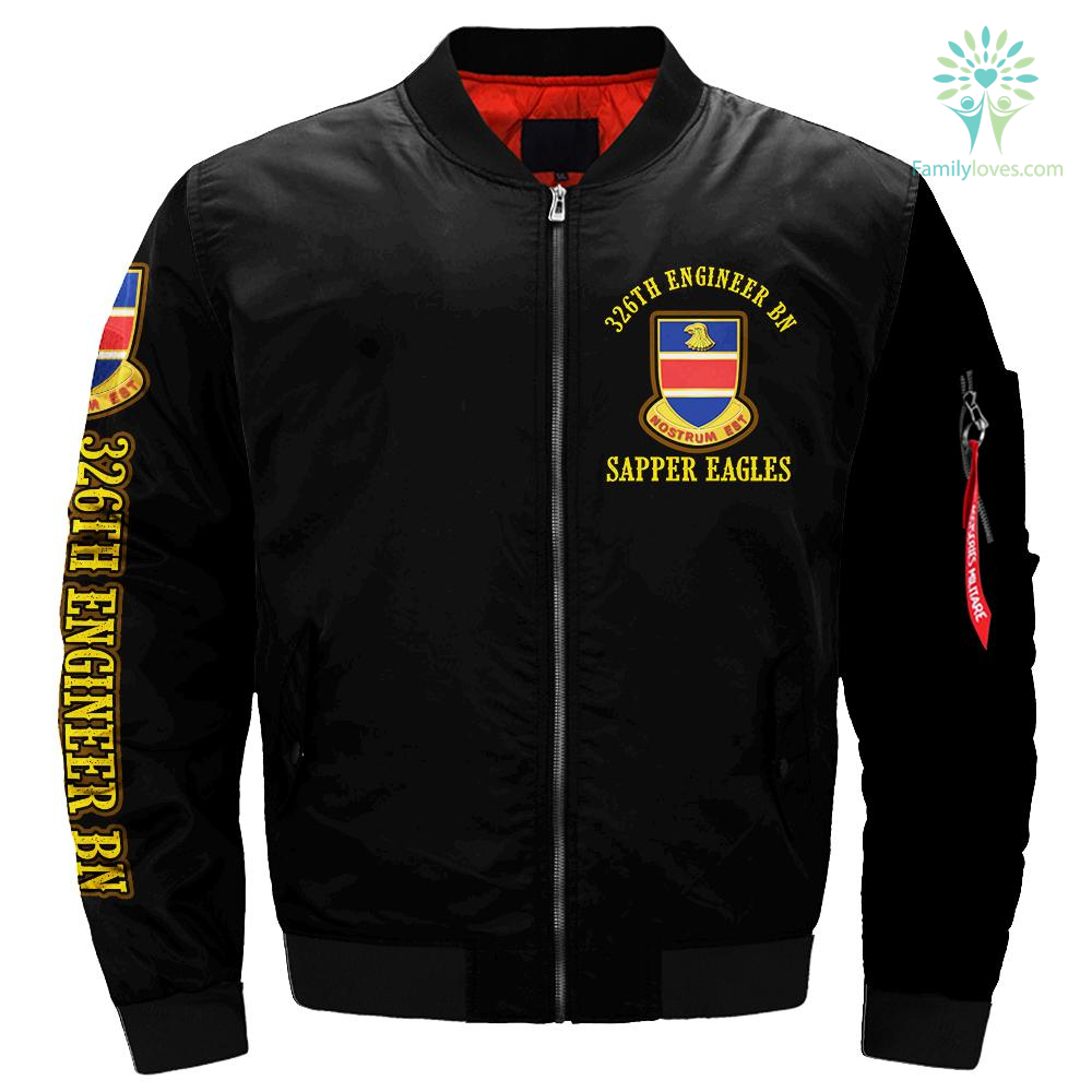 326th Engineer Bn Sapper Eagles Over Print Jacket - Familyloves.com