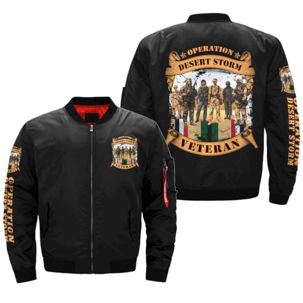 OPERATION DESERT STORM VETERAN OVER PRINT JACKET - Familyloves.com