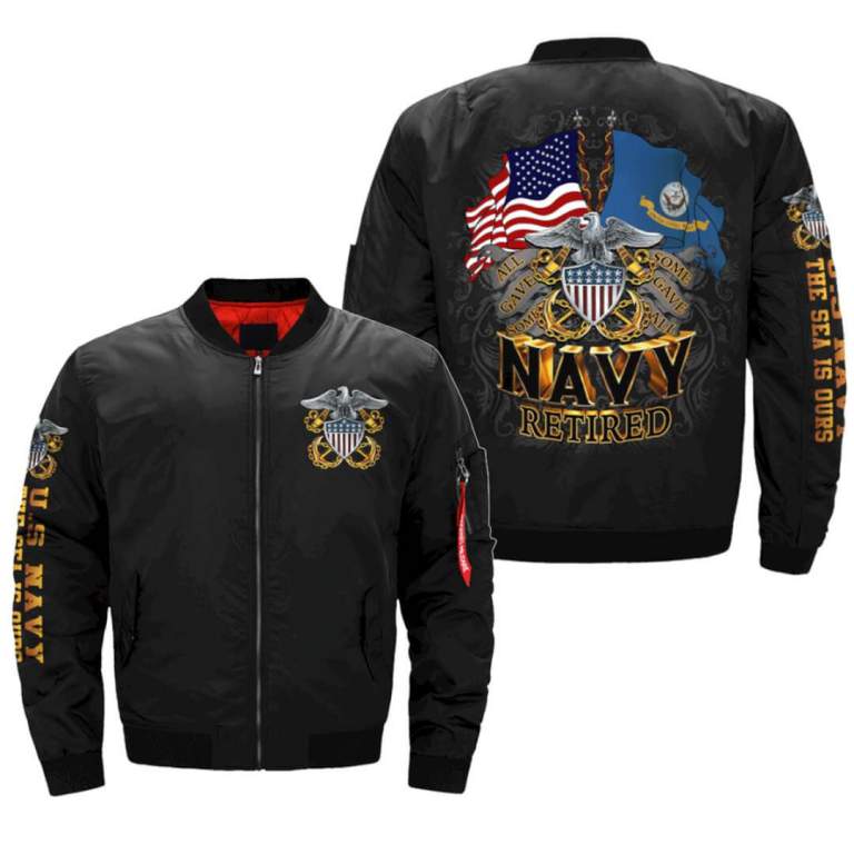 US NAVY RETIRED OVER PRINT JACKET - Familyloves.com