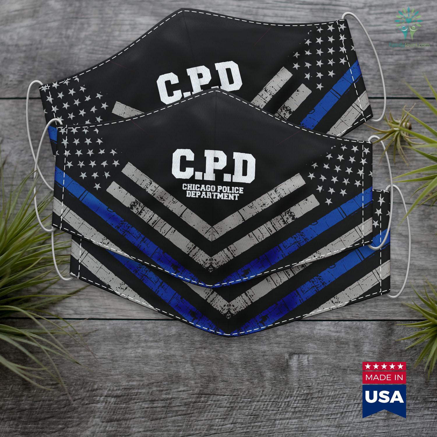 Officer Reports Chicago Police Department C P D Tee Cloth Face Mask Gift Familyloves Com