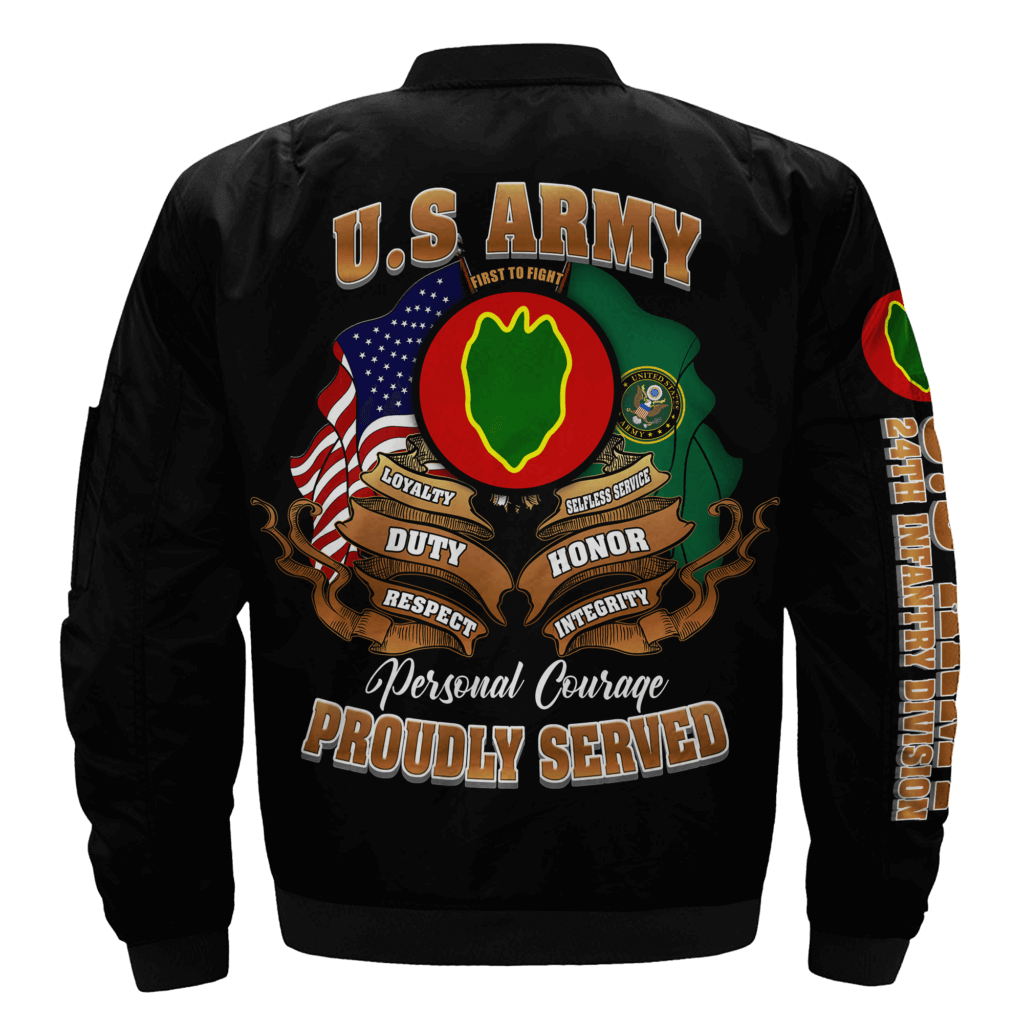 24th Infantry Division U.S. Army Veteran Over Print Jacket