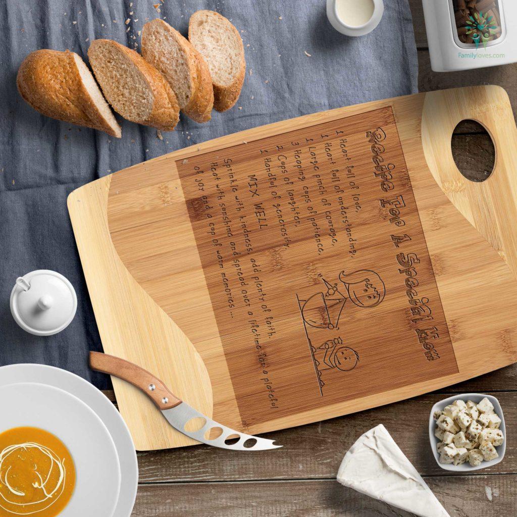 Recipe For Special Mom Handwritten Mother's Day Cutting Board, Gift For Mom, Love You Mom, Personalized Mothers Day Gift, Mom Gift, Personalized Gifts For Mom, Custom Bamboo Cutting Board